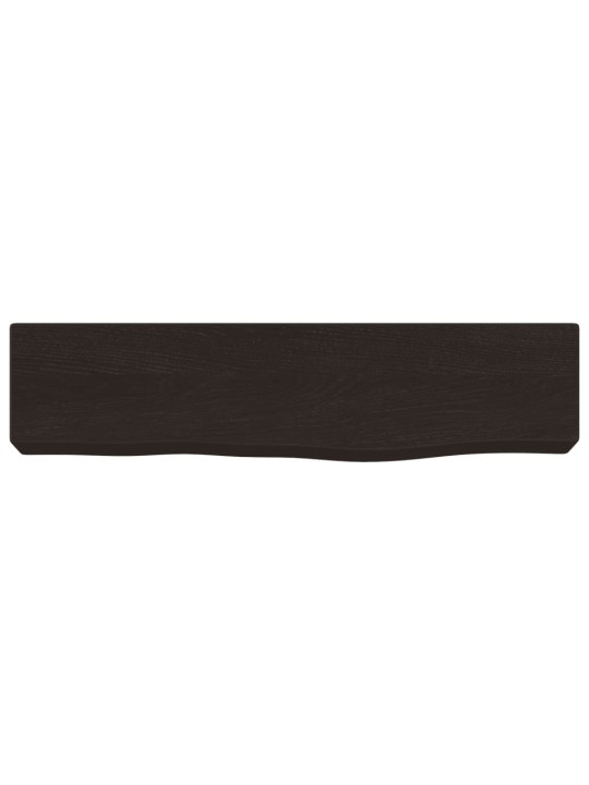 Nástěnná police tmavě hnědá 40x10x6 cm ošetřený masivní dub