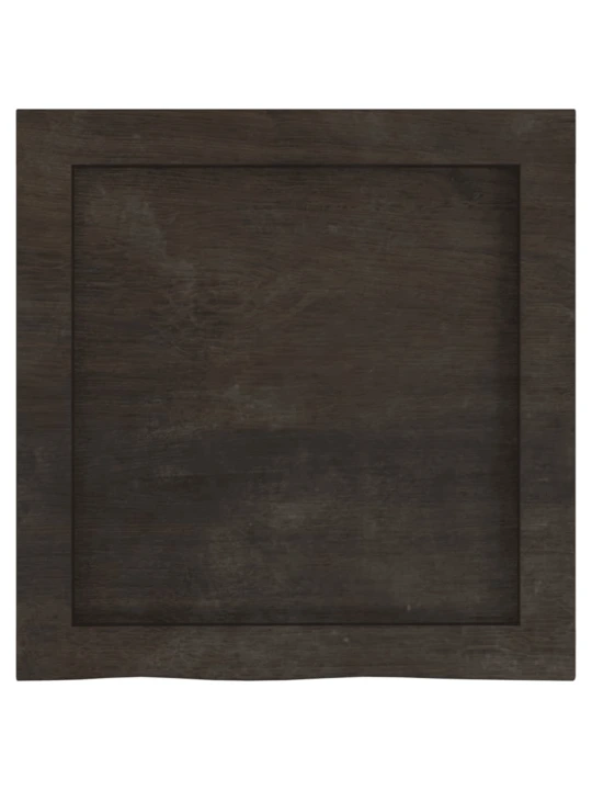 Nástěnná police tmavě hnědá 40x40x(2-6)cm ošetřený masivní dub