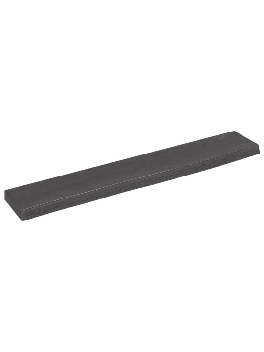 Nástěnná police tmavě hnědá 60x10x2 cm ošetřený masivní dub