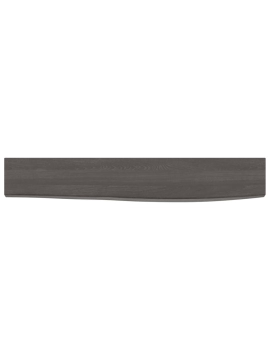 Nástěnná police tmavě hnědá 60x10x2 cm ošetřený masivní dub
