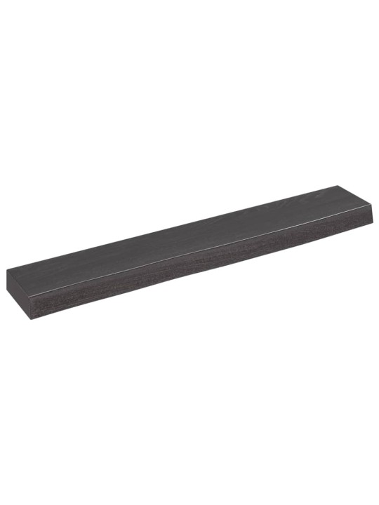 Nástěnná police tmavě hnědá 60x10x4 cm ošetřený masivní dub