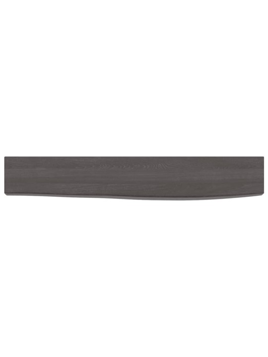 Nástěnná police tmavě hnědá 60x10x4 cm ošetřený masivní dub
