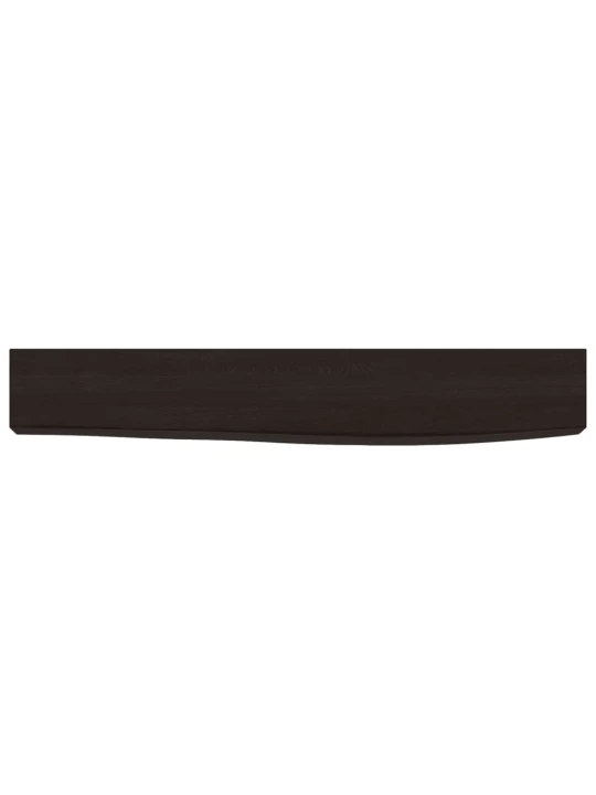 Nástěnná police tmavě hnědá 60x10x6 cm ošetřený masivní dub