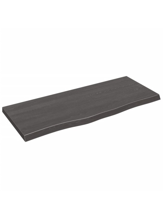 Nástěnná police tmavě hnědá 100x40x(2-4)cm ošetřený masivní dub