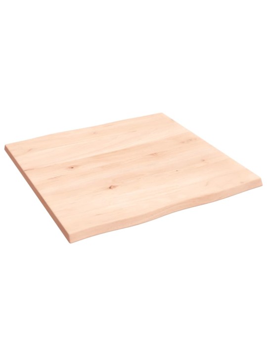 Stolní deska 60 x 60 x 2 cm neošetřený masivní dub živá hrana