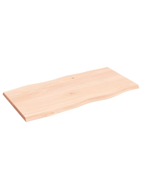 Stolní deska 80 x 40 x 2 cm neošetřený masivní dub živá hrana