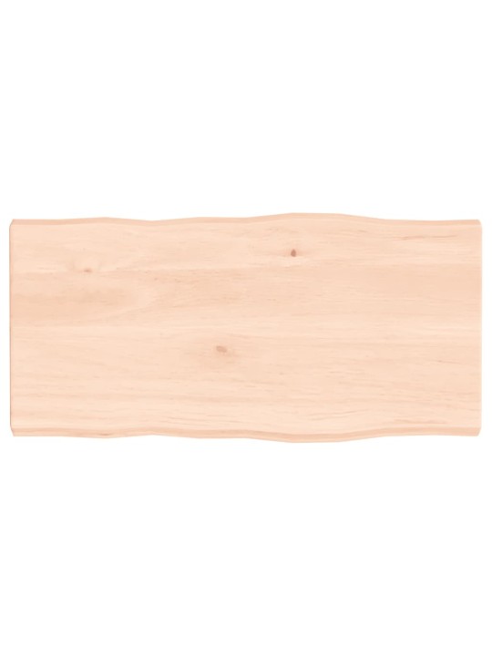 Stolní deska 80x40x(2-4) cm neošetřený masivní dřevo živá hrana
