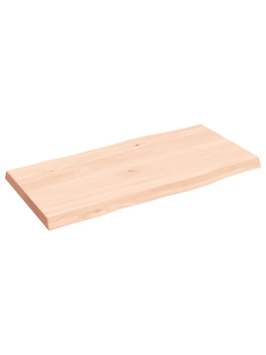Stolní deska 80x40x(2-4) cm neošetřený masivní dřevo živá hrana