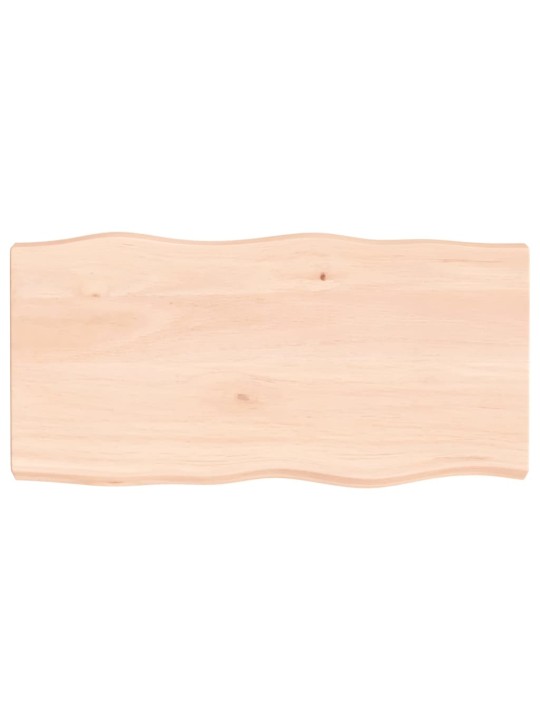 Stolní deska 80x40x(2-6) cm neošetřený masivní dřevo živá hrana