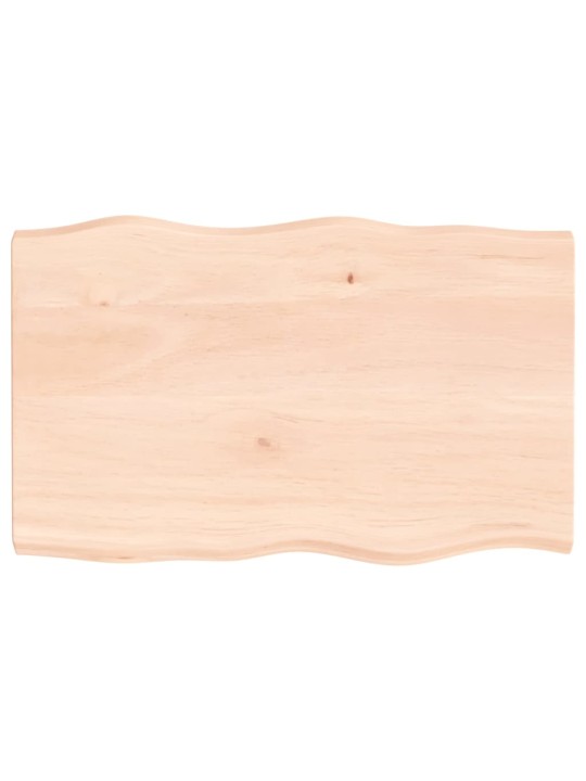 Stolní deska 80x50x(2-4) cm neošetřený masivní dřevo živá hrana