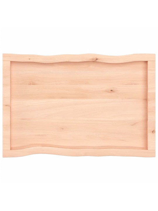 Stolní deska 80x50x(2-4) cm neošetřený masivní dřevo živá hrana