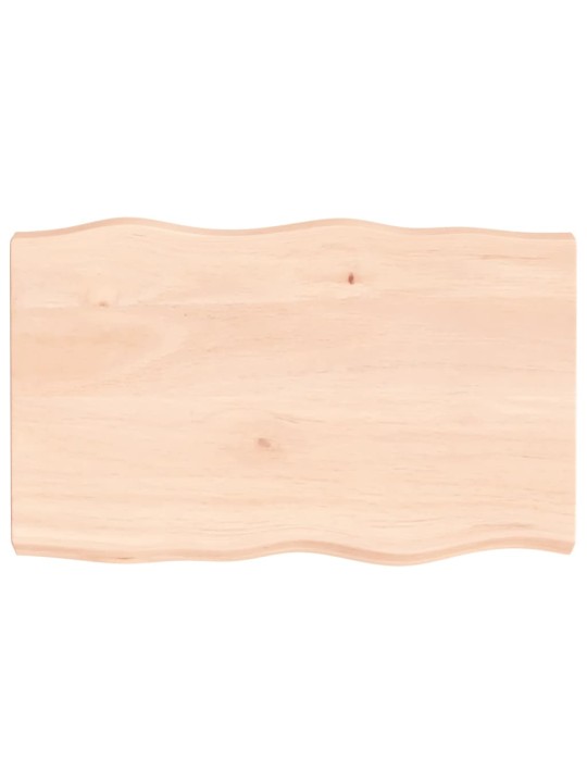 Stolní deska 80x50x(2-6) cm neošetřený masivní dřevo živá hrana