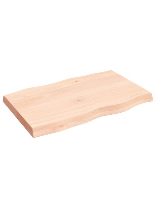 Stolní deska 80x50x(2-6) cm neošetřený masivní dřevo živá hrana