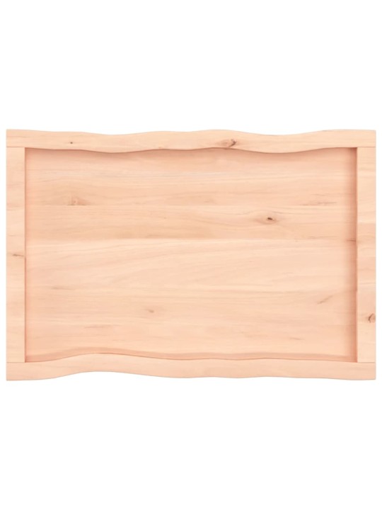 Stolní deska 80x50x(2-6) cm neošetřený masivní dřevo živá hrana