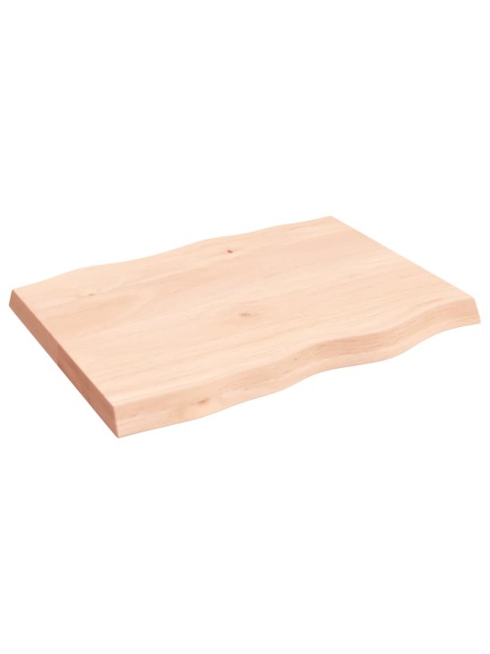Stolní deska 80x60x(2-6) cm neošetřený masivní dřevo živá hrana