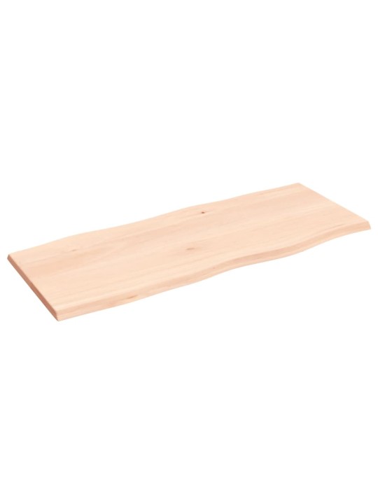 Stolní deska 100 x 40 x 2 cm neošetřený masivní dub živá hrana