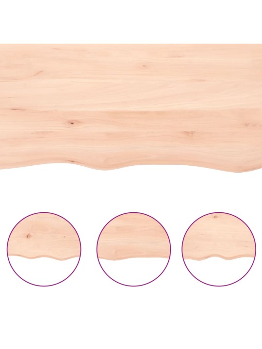 Stolní deska 100x40x(2-6)cm neošetřený masivní dřevo živá hrana