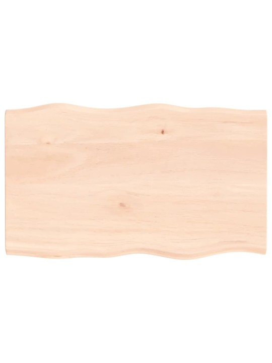 Stolní deska 100 x 60 x 2 cm neošetřený masivní dub živá hrana