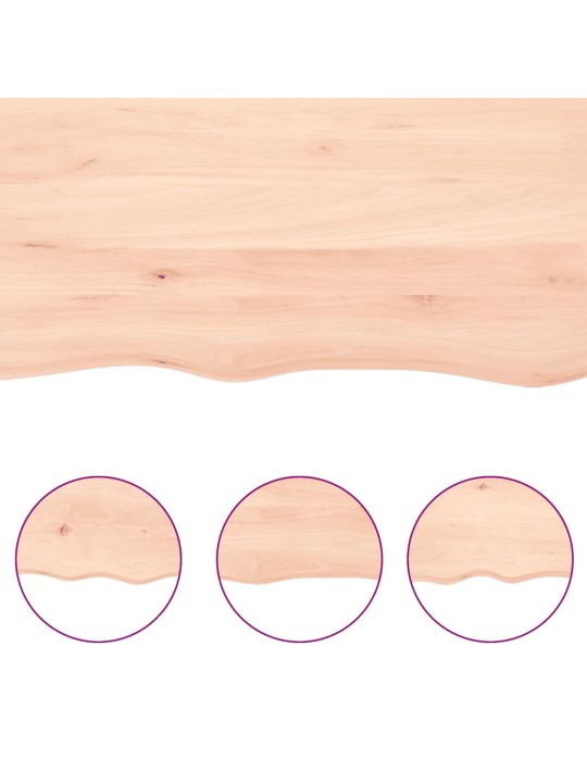 Stolní deska 120x40x(2-6)cm neošetřený masivní dřevo živá hrana