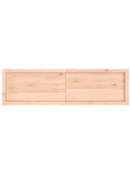 Stolní deska 140x40x(2-6)cm neošetřený masivní dřevo živá hrana