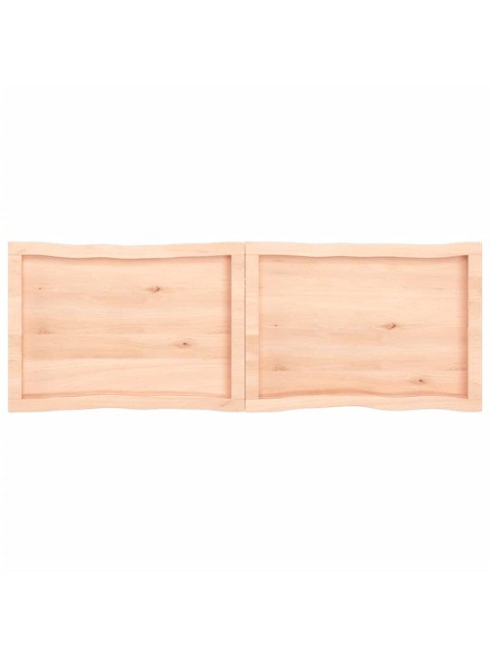 Stolní deska 140x50x(2-4)cm neošetřený masivní dřevo živá hrana