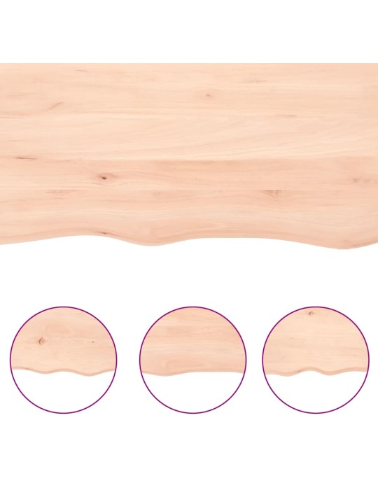 Stolní deska 180x50x(2-4)cm neošetřený masivní dřevo živá hrana