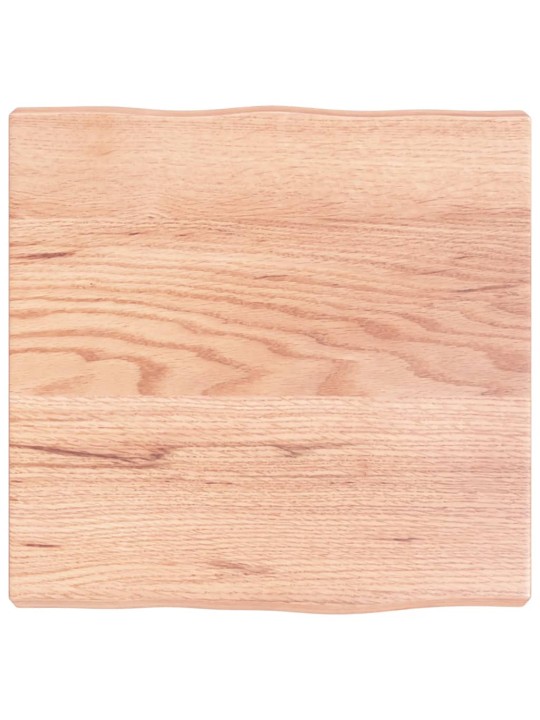 Stolní deska světle hnědá 40x40x(2-4)cm ošetřený dub živá hrana