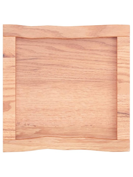Stolní deska světle hnědá 40x40x(2-4)cm ošetřený dub živá hrana
