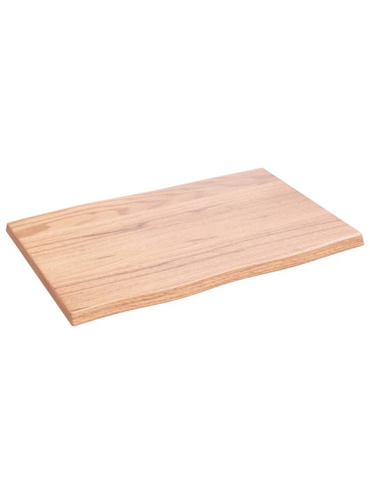 Stolní deska světle hnědá 60x40x2 cm ošetřený dub živá hrana