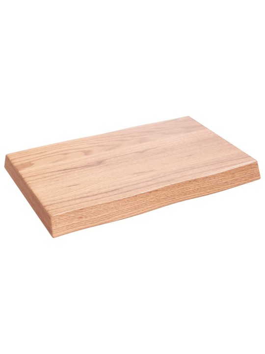 Stolní deska světle hnědá 60x40x(2-6)cm ošetřený dub živá hrana