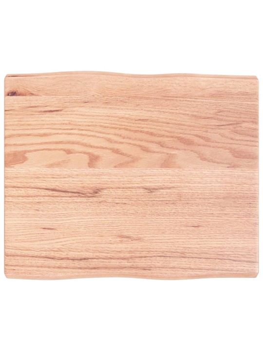 Stolní deska světle hnědá 60x50x(2-4)cm ošetřený dub živá hrana