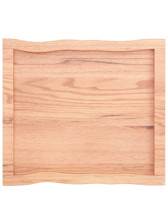 Stolní deska světle hnědá 60x50x(2-4)cm ošetřený dub živá hrana