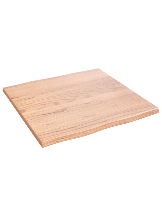 Stolní deska světle hnědá 60x60x2 cm ošetřený dub živá hrana