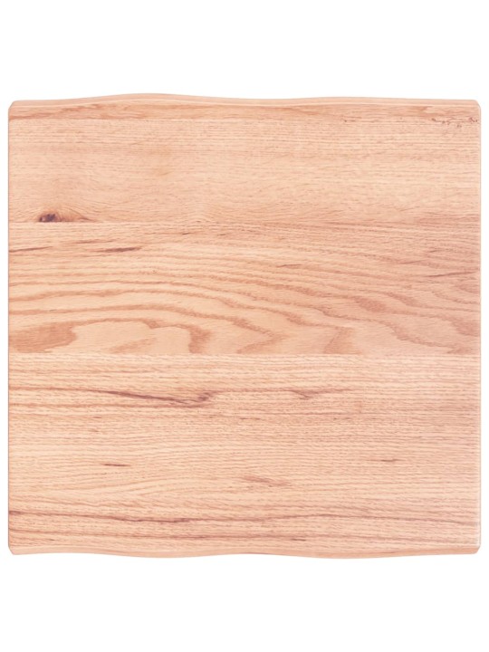 Stolní deska světle hnědá 60x60x(2-4)cm ošetřený dub živá hrana
