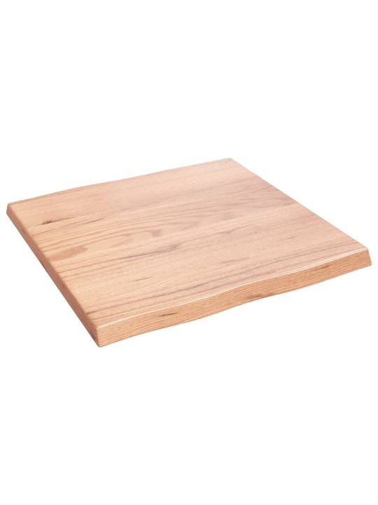 Stolní deska světle hnědá 60x60x(2-4)cm ošetřený dub živá hrana