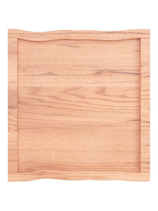 Stolní deska světle hnědá 60x60x(2-4)cm ošetřený dub živá hrana