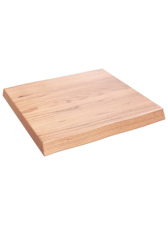 Stolní deska světle hnědá 60x60x(2-6)cm ošetřený dub živá hrana