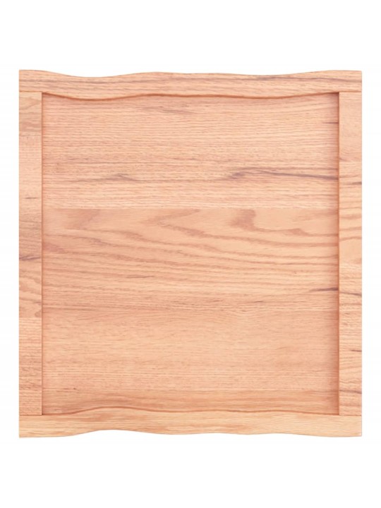 Stolní deska světle hnědá 60x60x(2-6)cm ošetřený dub živá hrana