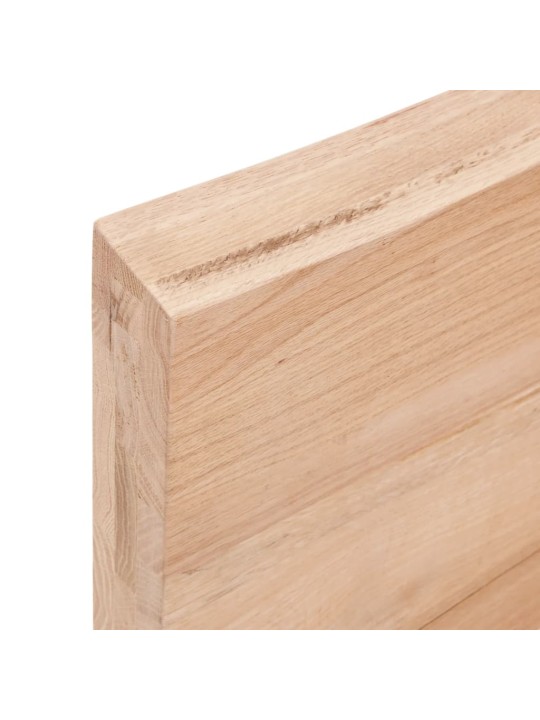 Stolní deska světle hnědá 60x60x(2-6)cm ošetřený dub živá hrana