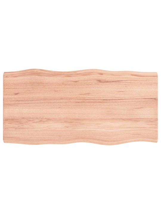 Stolní deska světle hnědá 80x40x(2-4)cm ošetřený dub živá hrana