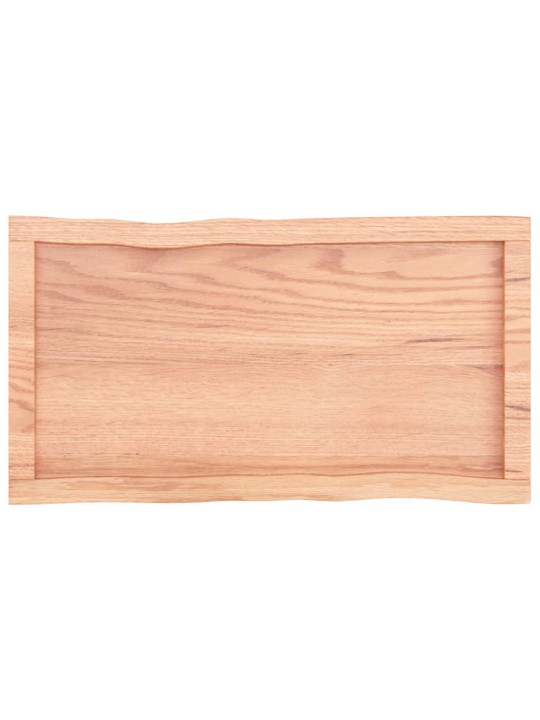 Stolní deska světle hnědá 80x40x(2-4)cm ošetřený dub živá hrana