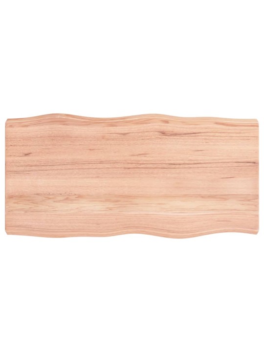Stolní deska světle hnědá 80x40x(2-6)cm ošetřený dub živá hrana
