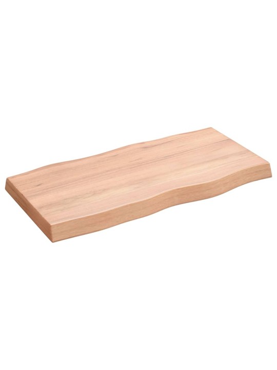 Stolní deska světle hnědá 80x40x(2-6)cm ošetřený dub živá hrana