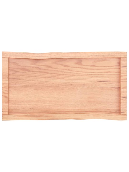 Stolní deska světle hnědá 80x40x(2-6)cm ošetřený dub živá hrana