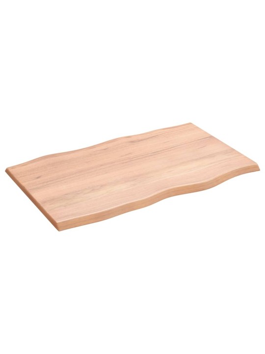 Stolní deska světle hnědá 80x50x2 cm ošetřený dub živá hrana