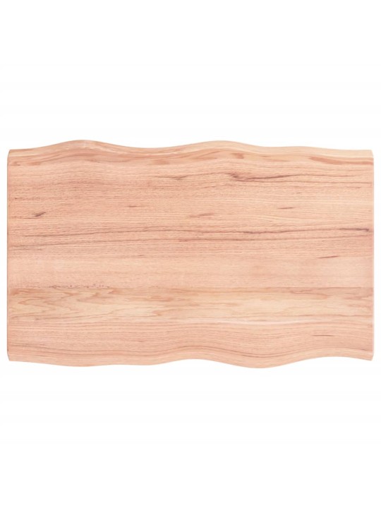 Stolní deska světle hnědá 80x50x(2-4)cm ošetřený dub živá hrana