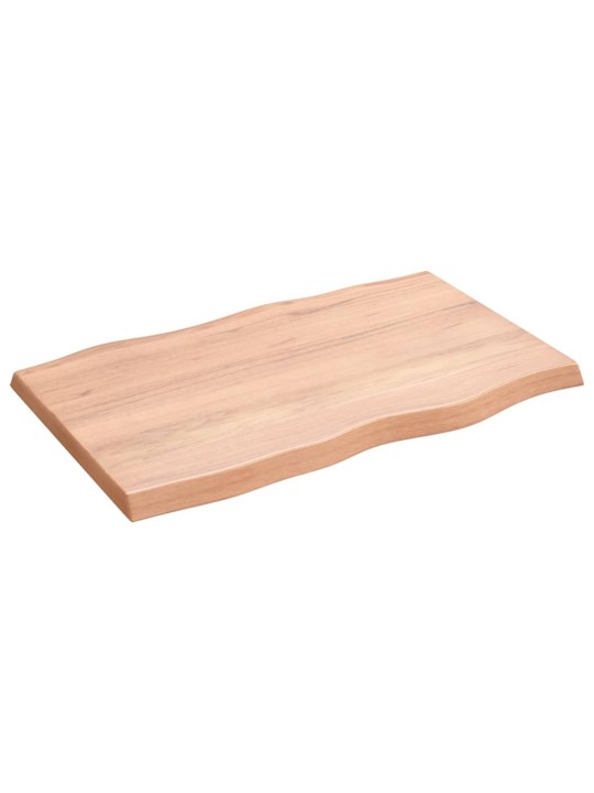 Stolní deska světle hnědá 80x50x(2-4)cm ošetřený dub živá hrana