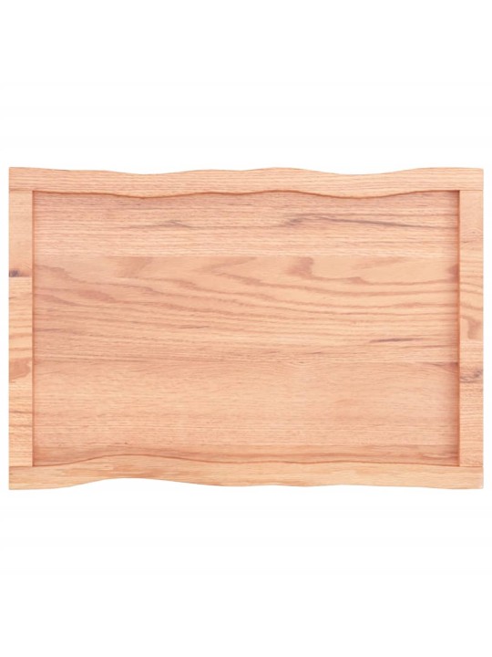 Stolní deska světle hnědá 80x50x(2-4)cm ošetřený dub živá hrana