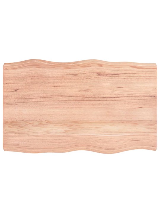 Stolní deska světle hnědá 80x50x(2-6)cm ošetřený dub živá hrana