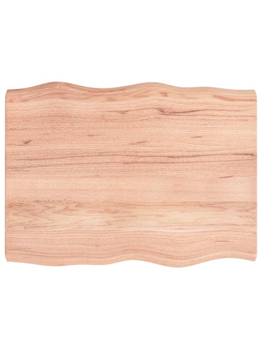 Stolní deska světle hnědá 80x60x(2-6)cm ošetřený dub živá hrana